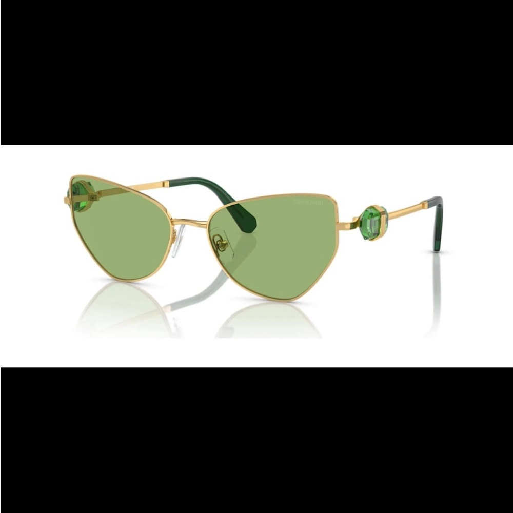 Swarovski Green and Gold Sunglasses